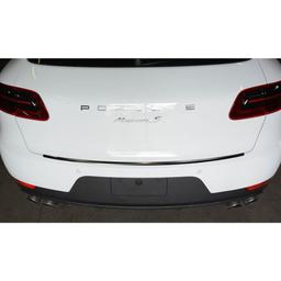 Black Brushed Steel And Carbon Fiber Rear Bumper Protector With Red Details Porsche Macan