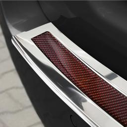 Lastskydd borstat stål och kolfiber med röda detaljer till BMW F11 Touring