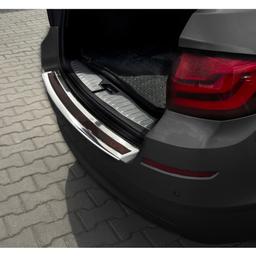 Lastskydd borstat stål och kolfiber med röda detaljer till BMW F11 Touring