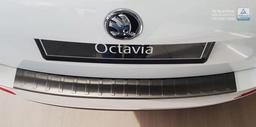 Black Brushed Steel Rear Bumper Protector Skoda Octavia Station Wagon