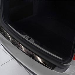 Black Brushed Steel Rear Bumper Protector Skoda Superb Station Wagon