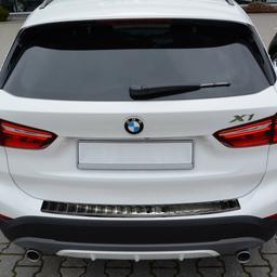 Black Brushed Steel Rear Bumper Protector BMW X1 F48