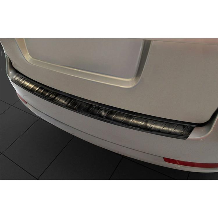 Black Brushed Steel Rear Bumper Protector Skoda Octavia Estate