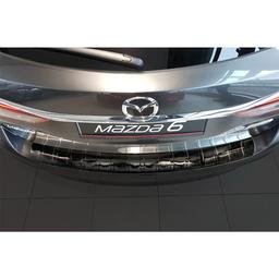 Black Brushed Steel Rear Bumper Protector Mazda 6