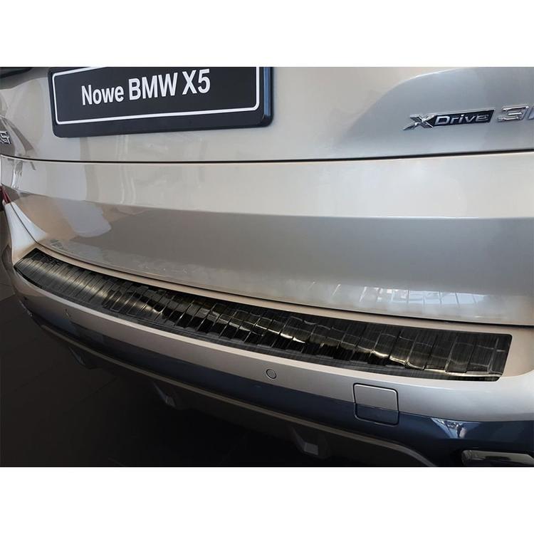Black Brushed Steel Rear Bumper Protector BMW X5