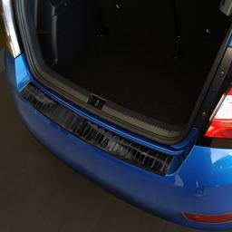 Black Brushed Steel Rear Bumper Protector Skoda Fabia Hatchback