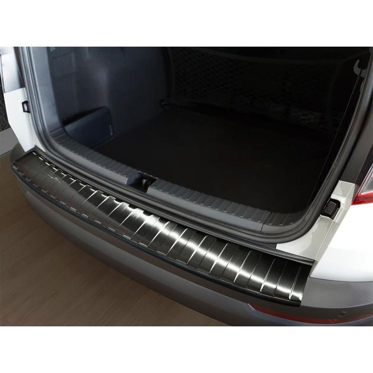 Black Brushed Steel Rear Bumper Protector Skoda Karoq
