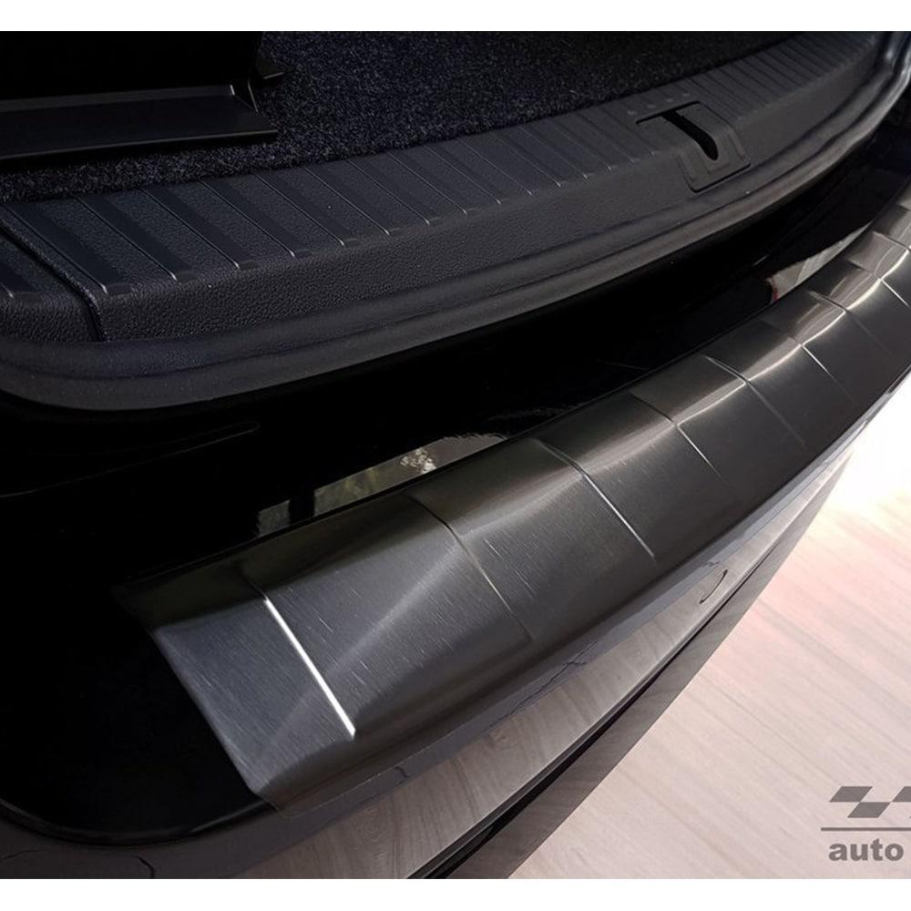 Black Brushed Steel Rear Bumper Protector Skoda Octavia Estate