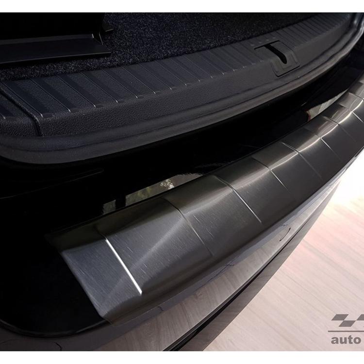 Black Brushed Steel Rear Bumper Protector Skoda Octavia Estate