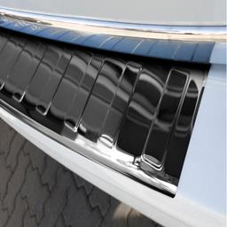 Glossy Black Steel Rear Bumper Protector VW Transporter T6 / Caravelle T6 (with Two doors)