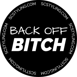 Rund dekal - Back off bitch