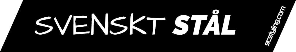 Avlång dekal - Svenskt stål