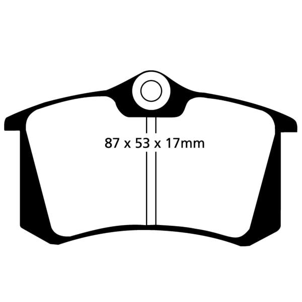 EBC Bromsbelägg BAK - VW Golf, Lupo, Passat