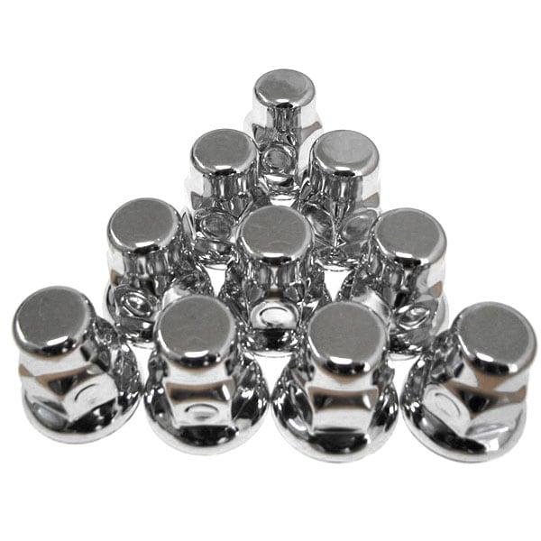 10-pakkaus Renkaan mutterisuojia/ metalli 33mm