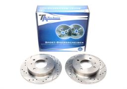 High performance brake discs Rear to Hyundai Elantra