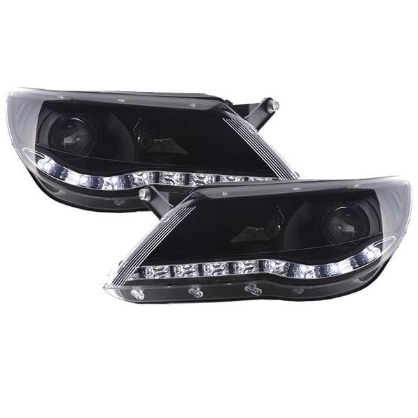 Ajovalot LED Mustat VW Tiguan