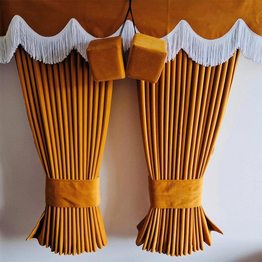Orange Side Curtains