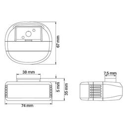 BLIXTLJUS BLÅ AL6 12/24V R65 SPEGELMONTAGE
