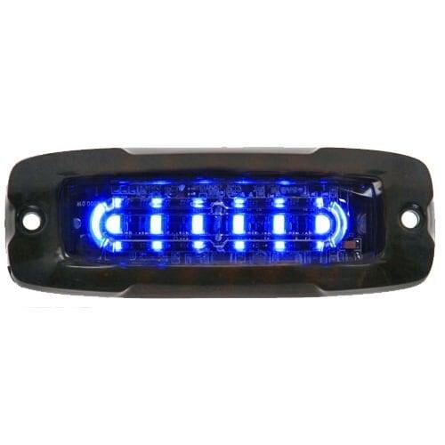 BLIXTLJUS 6 LED R65 BLÅ 12/24V