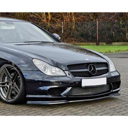 Blank sort cupspoiler foran Mercedes CLS C219