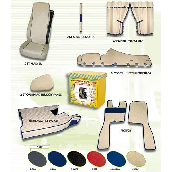 Sisustus sarja Täydellinen joka sopii Scania