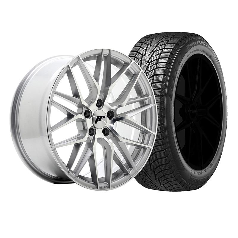 Complete wheel set of JR28 Silver Winter tyres