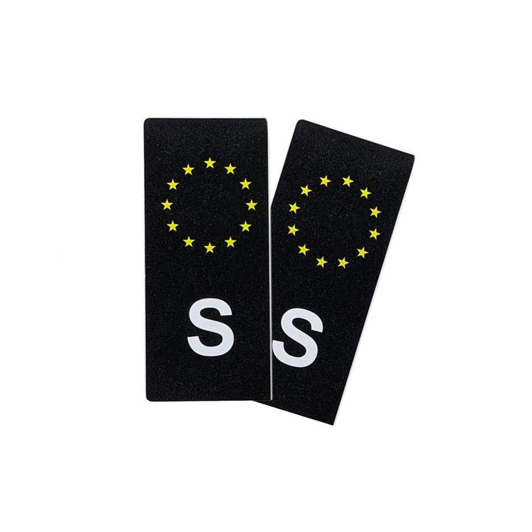 Mattsvarta Nummerplåtsdekaler