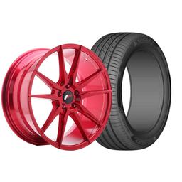 Complete wheel set of JR21 Platinum Red