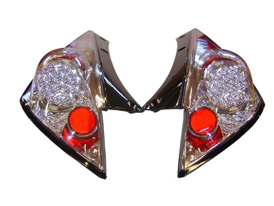 NISSAN 350 CROME REAR LED LIGHTS -PAIR
