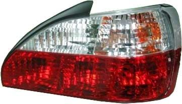 PEUGEOT 306 99-01 4D/CAB REARLIGHTS CLEAR/RED