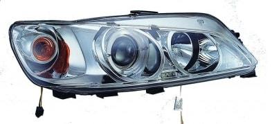 PEUGEOT 306 97-00 CHROME HEADLIGHTS WITH ANGELEYES -PAIR
