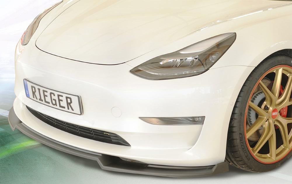 Matt sort frontsplitter Tesla Model 3
