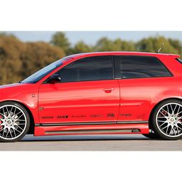 Sidokjolar Rieger i kolfiberlook