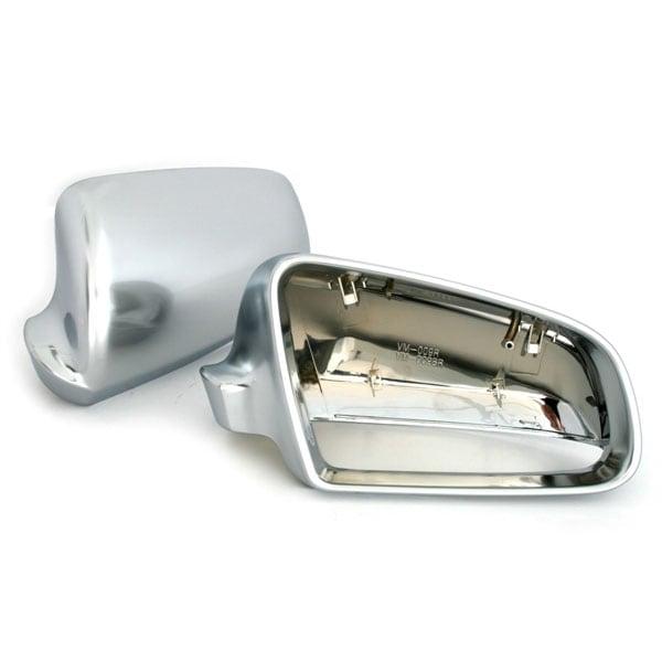 Spejlkapper i børstet aluminum look Audi