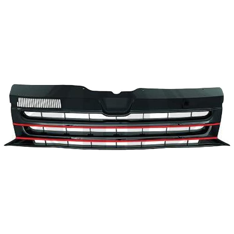 Svart/röd grill VW Transporter T5 Facelift