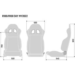 Sparco R100 SKY Sportstol