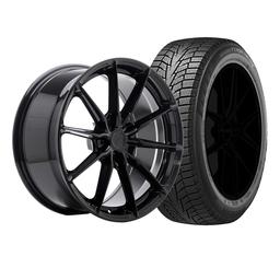 Complete wheel set of JR37 Black Winter tyres