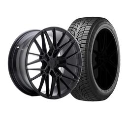 Complete wheel set of JR38 Black Winter tyres