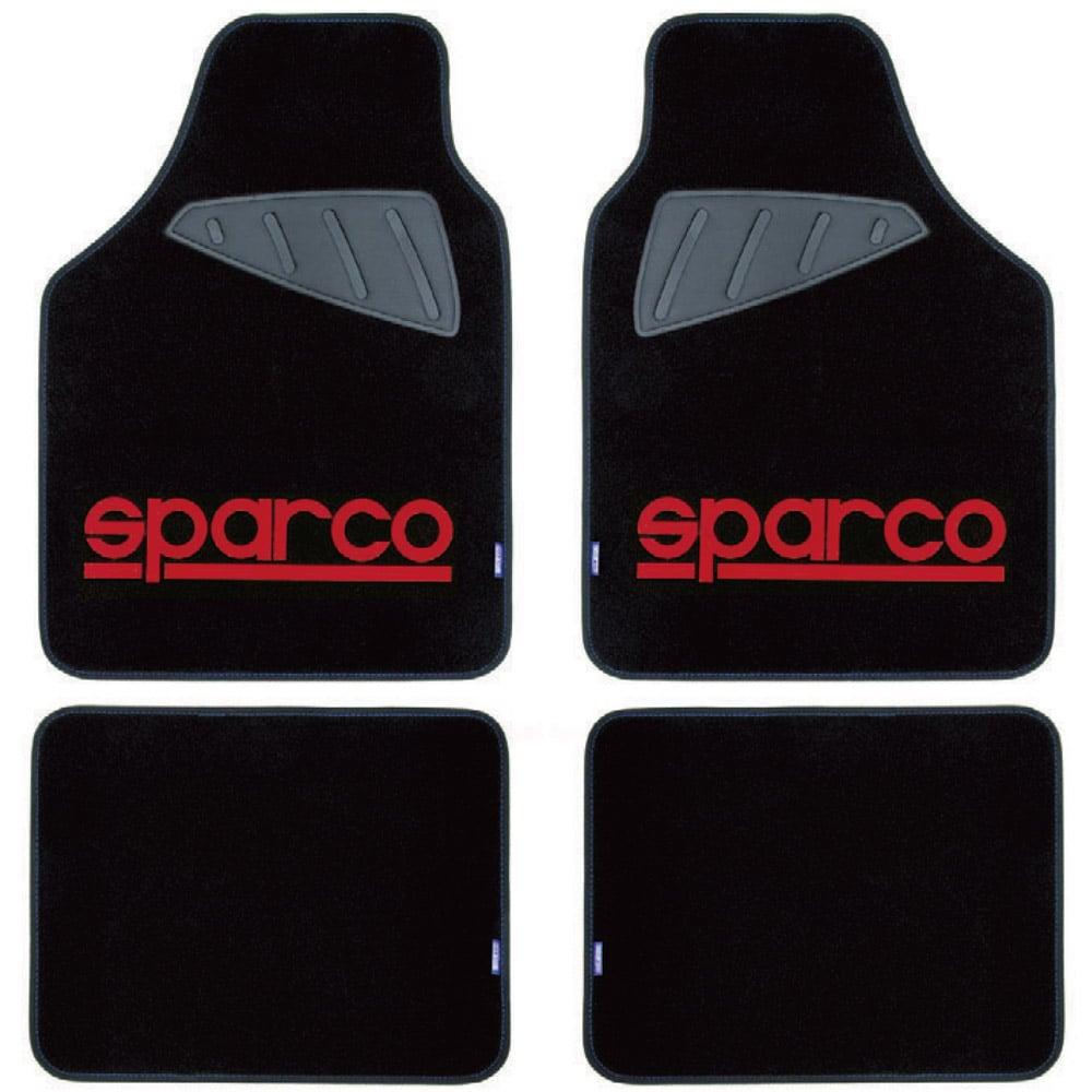 Sparco Golvmattor svart/röd
