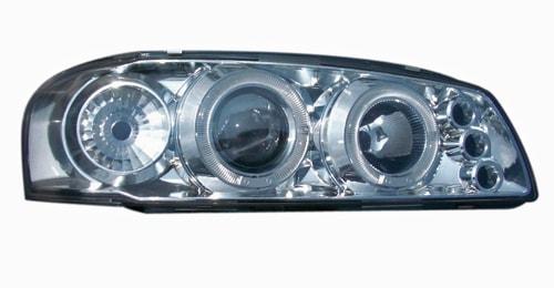 SUBARU IMPREZA 94-00 CHROME HEADLAMPS WITH ANGELEYES