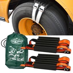TracGrabber tire traction straps for bus and truck