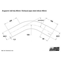 Steel Exhaust Pipe 90 Degrees