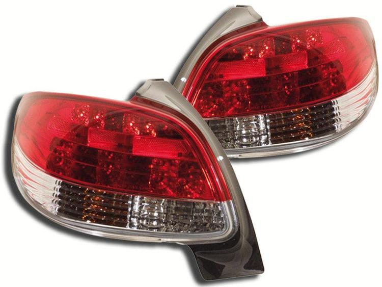 Red/white LED Rear lamps Peugeot
