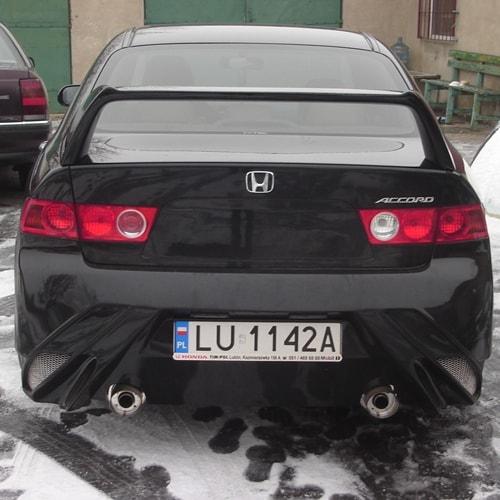 Spoiler istället för nummerplåt