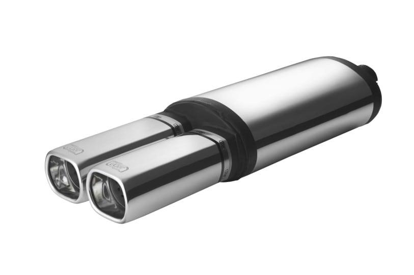 Rear muffler double 2x80x65mm