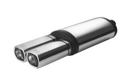 Rear muffler double 2x80x65mm