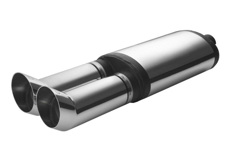 Rear muffler double DTM 2x80mm
