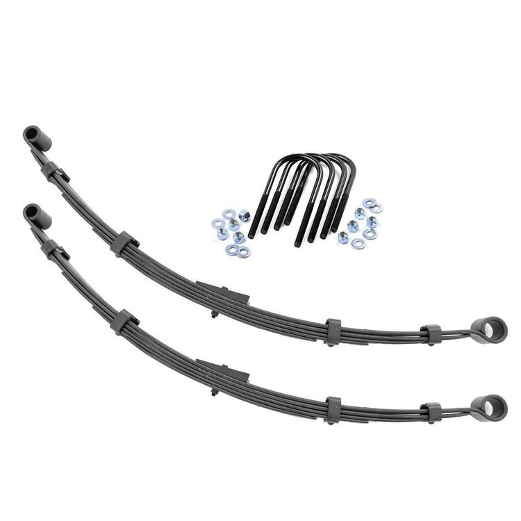 Bakre bladfjädrar med U-bultar Rough Country höjning 2,5 tum för Jeep CJ 1971-1986 och Jeep Scrambler (CJ-8) 1981-1986