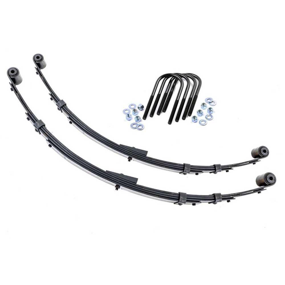 Bakre bladfjädrar med U-bultar Rough Country höjning 4 tum för Jeep Wrangler YJ 1987-1995