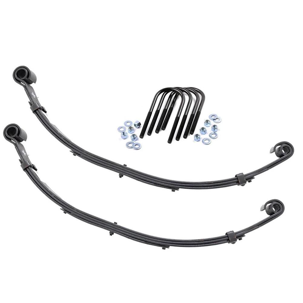 Bakre bladfjädrar med U-bultar Rough Country höjning 4 tum för Jeep CJ 1971-1986 och Jeep Scrambler (CJ-8) 1981-1986